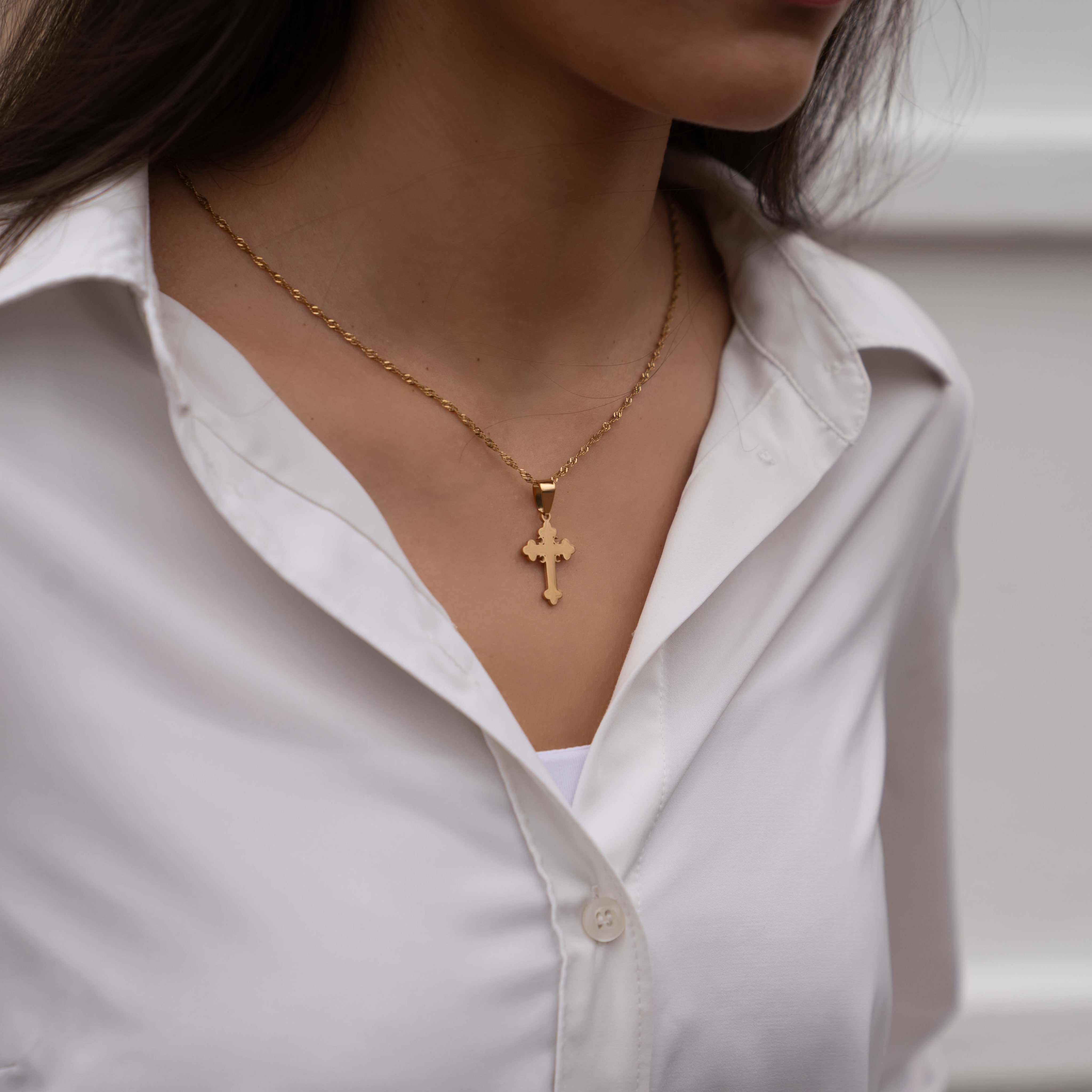 Orthodox Cross Necklace | Large